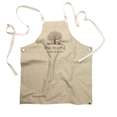White/Cream Chefworks Byron Cross-Back Apron Thumbnail