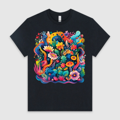 Neon Flower Garden - HeavyCotton™ Tee Thumbnail