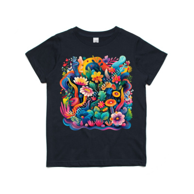 Neon Flower Garden - Kids / Youth Premium Tee Thumbnail